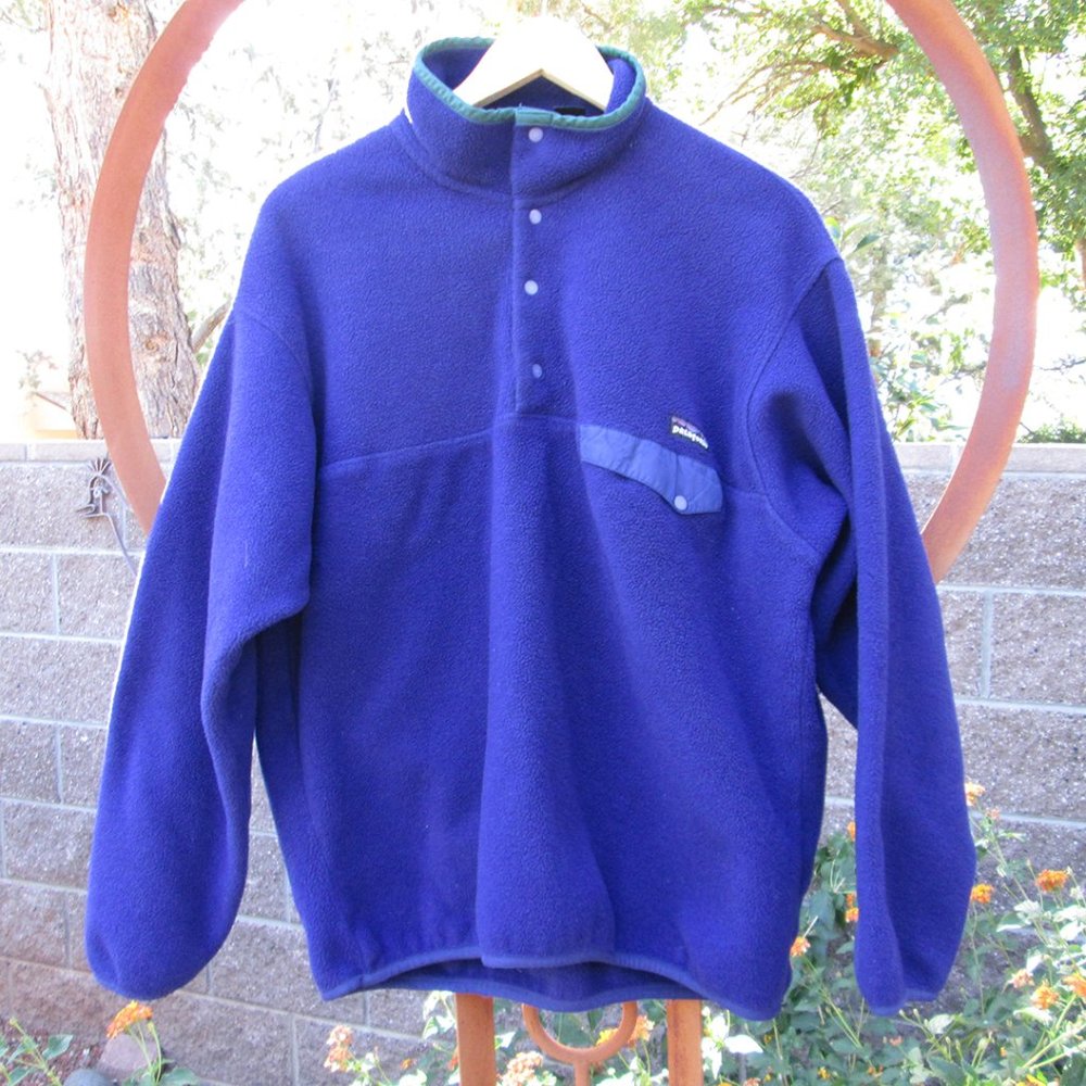 Patagonia Women's Fleece Pullover Jacket, Small Hole in Sleeve been repaired